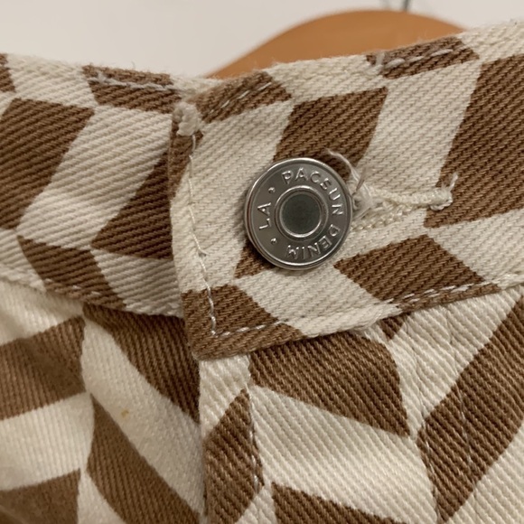 NWT PacSun Brown Chevron Low Rise Straight Leg Jeans size 24 - Picture 6 of 11